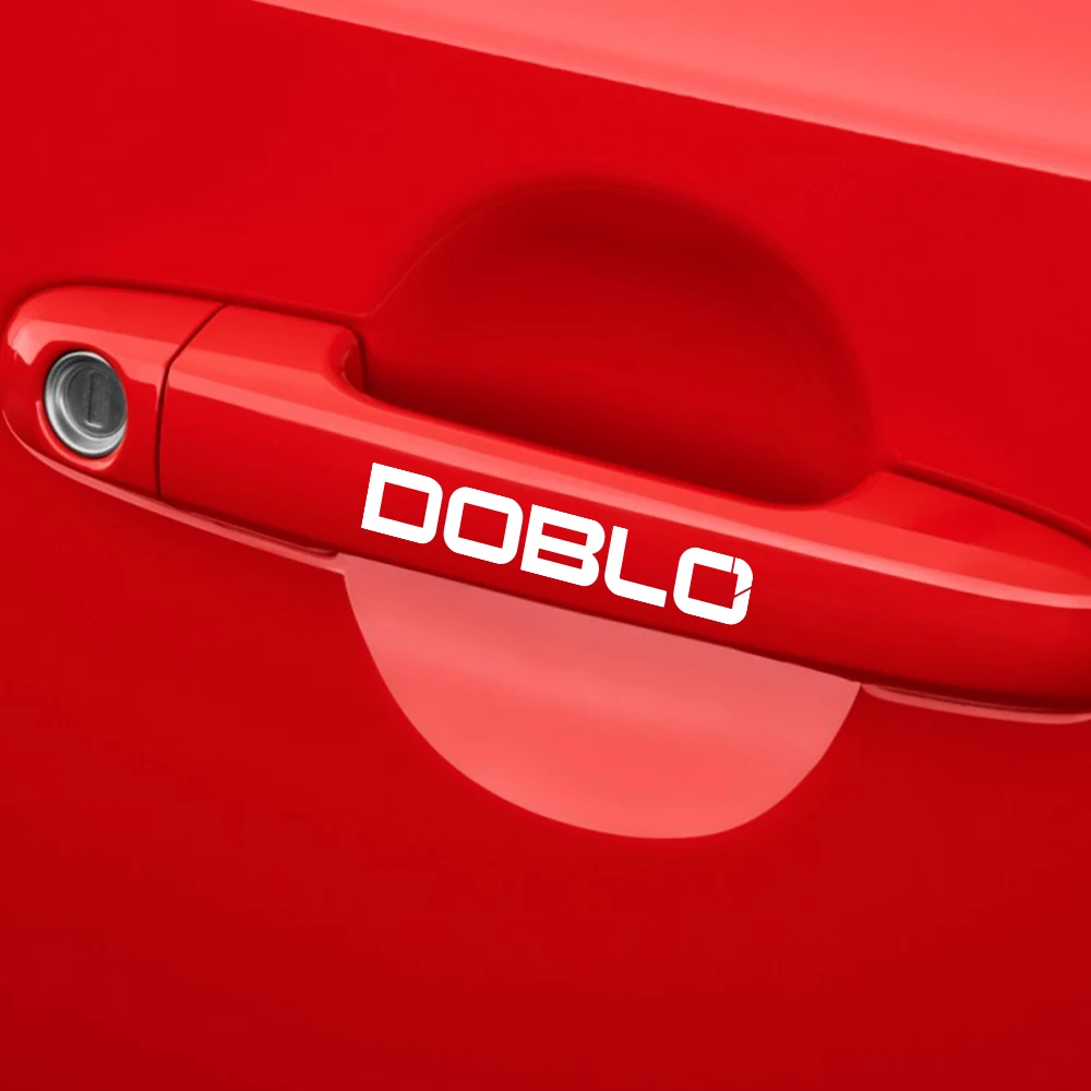 4pcs Car Handle PVC Sticker For Fiat 500 ARGO BRAVO FREEMONT IDEA LINEA PANDA PUNTO SEICENTO SIENA Doblo Ducato Toro Accessories