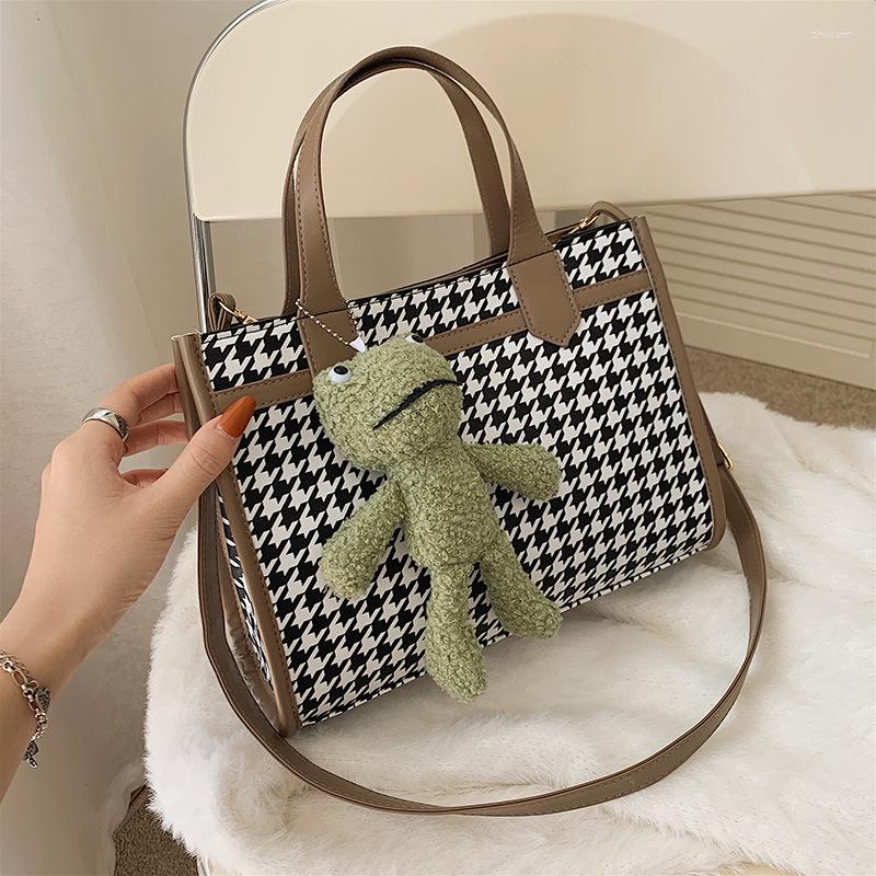 New Free Delivery 2025S Designer Bags Korean Small Shoulder Bags: Women Houndstooth Wool Coat Style Bag Handbag Shoulder Women Crossbody Bag Designer 