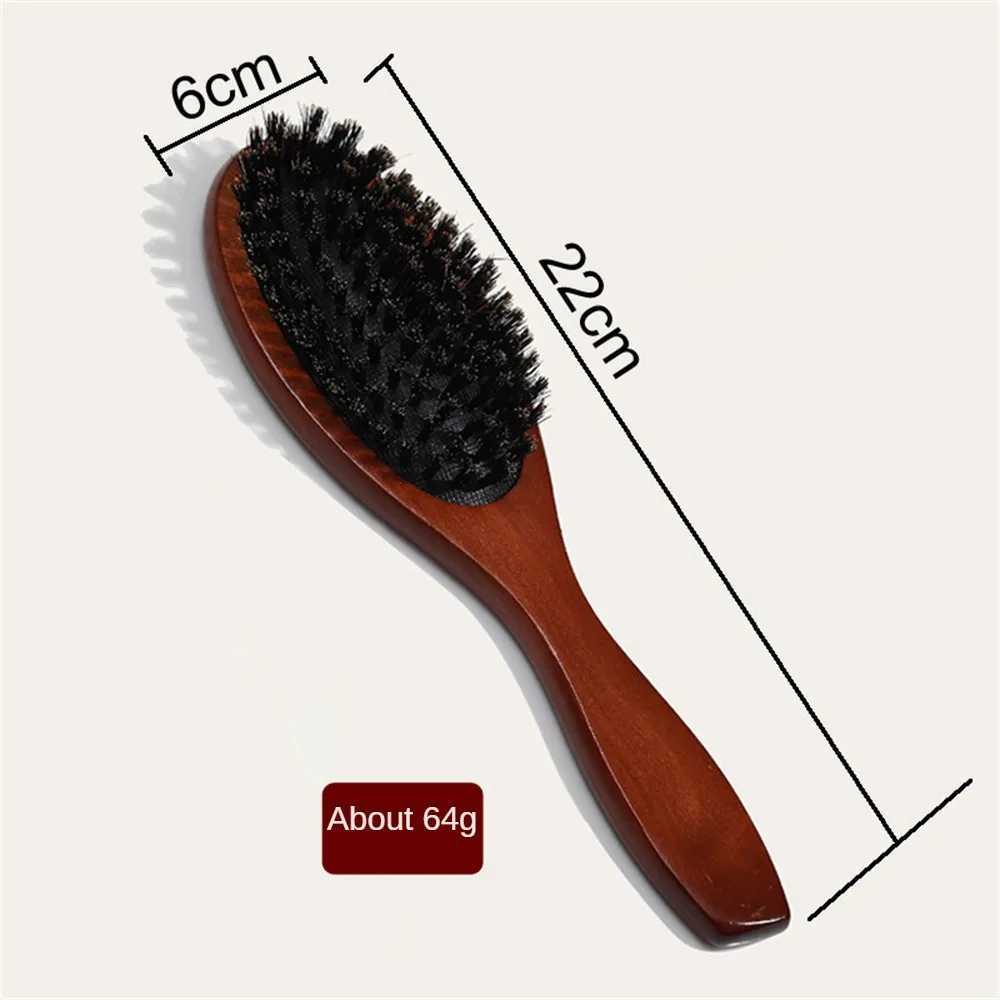 Natural bristle brush massage comb anti-static hair scalp blade brush beech wood handle hair comb hair comb W241112