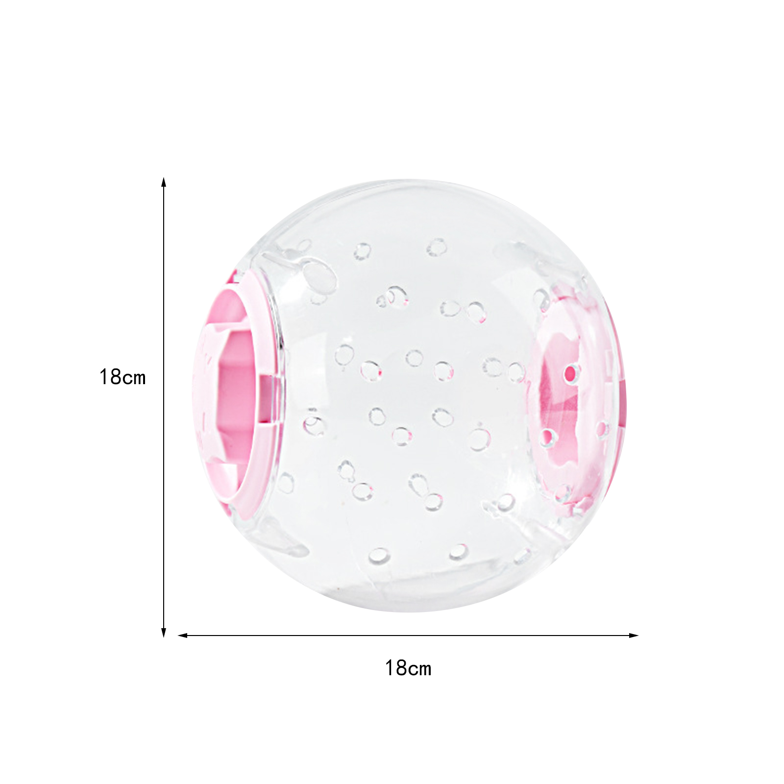 18cm Hamster Exercise Ball Gerbil Ball Wheel Hollowed Out Multifunctional Accessory Easily Install Transparent Small Animal Toy