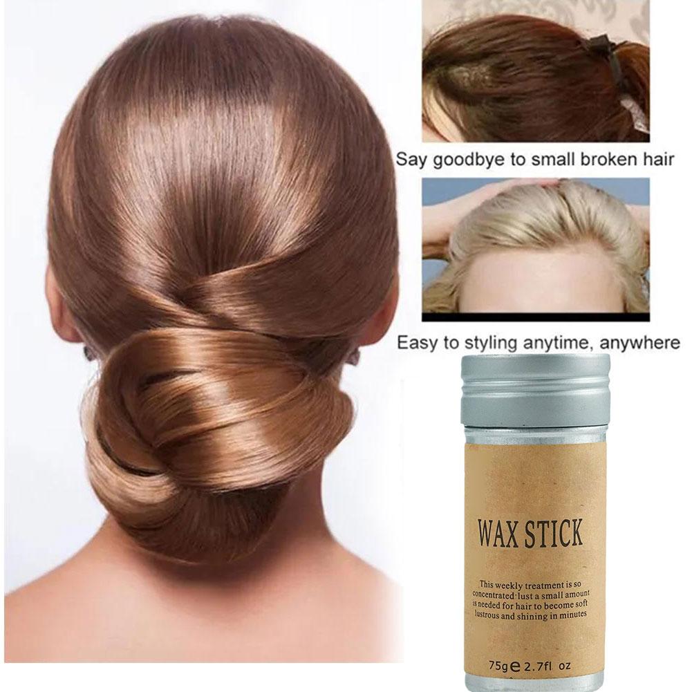 5PCS Broken Hair Artifact Hair Wax Stick Gel Cream Styling Hair Frizz Fixed Fluffy Children Men And Women Styling Wax 75G