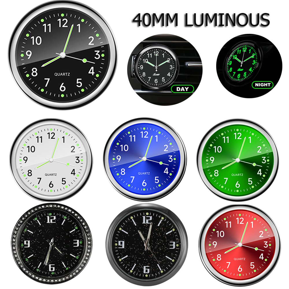 Mini Luminous Car Clock Waterproof Electronic Quartz Watch Bicycle Motorcycle Auto Dashboard In MM 5