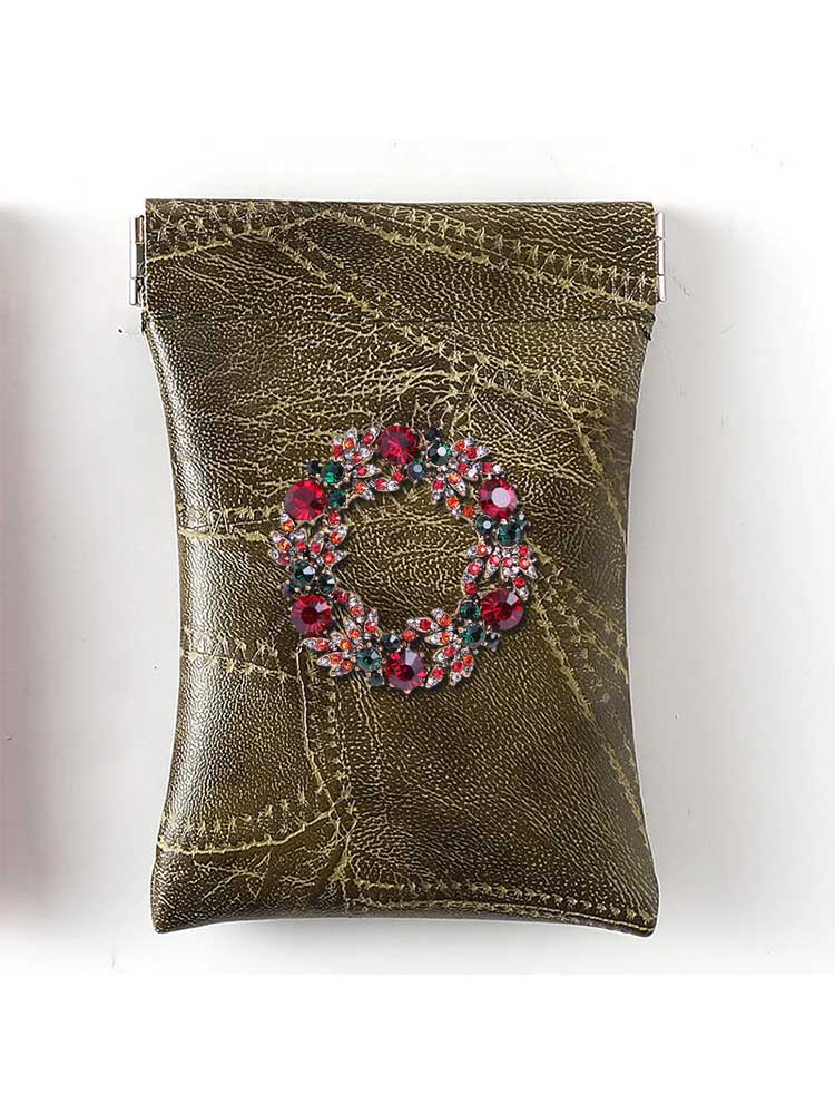 Key Wallets PU - Strong & Dependable for Women Decor Multilayered Realism with Pearls b77f5