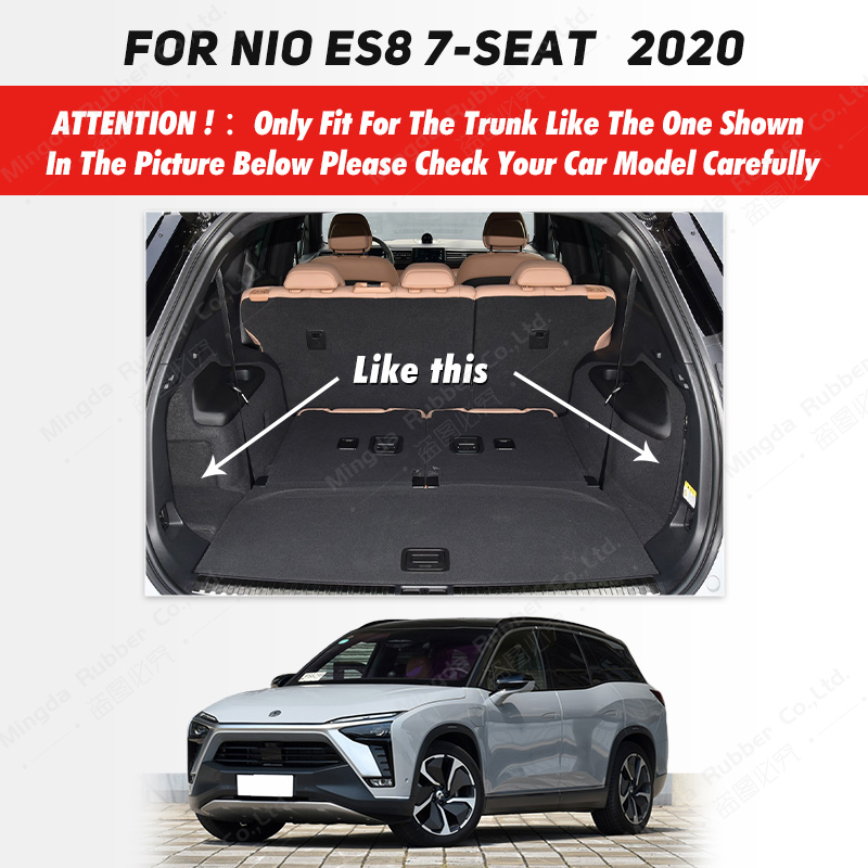 Auto Full Coverage Trunk Mat For NIO ES8 6/7-Seat 2020 Car Boot Cover Pad Cargo Liner Interior Protector Accessories 05d25