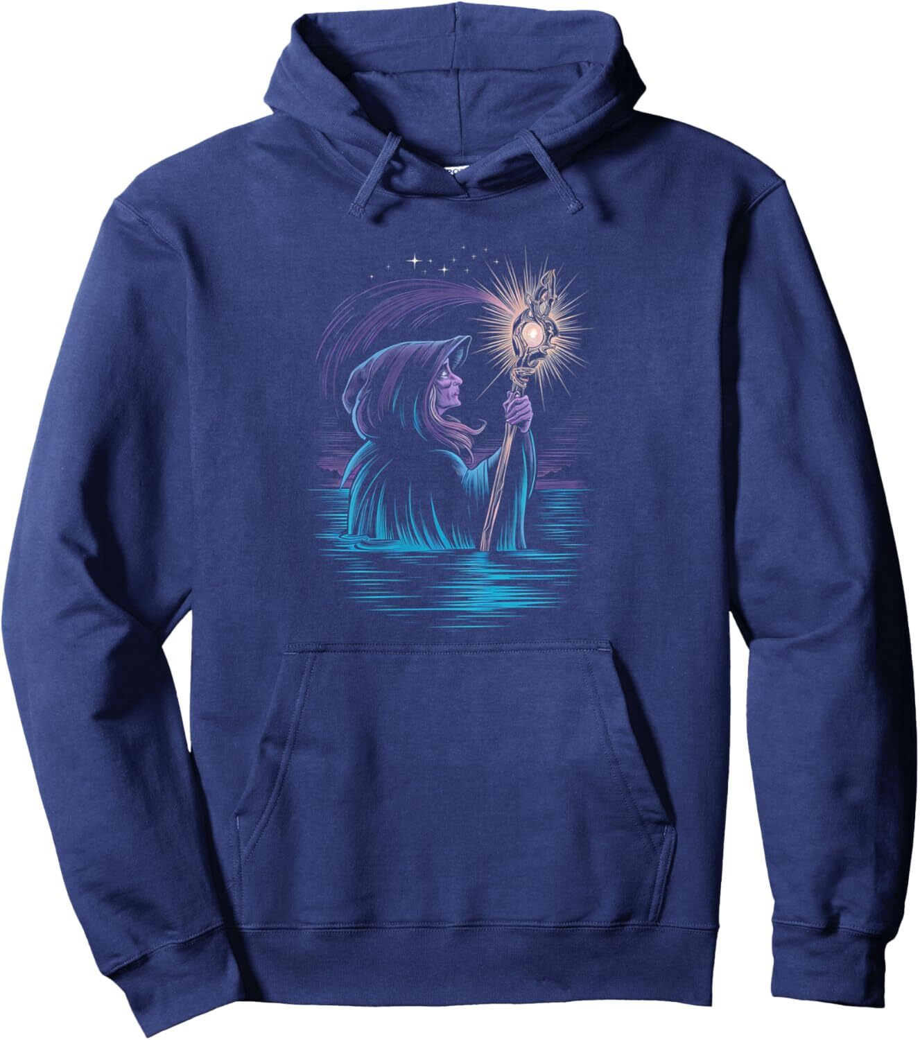 Hoodie for Mens Womens Wizard Enchanted Staff Magic Spell Illustration Graphic Tees Pullover Hoodie Graphic Hoodies sweatshirt
