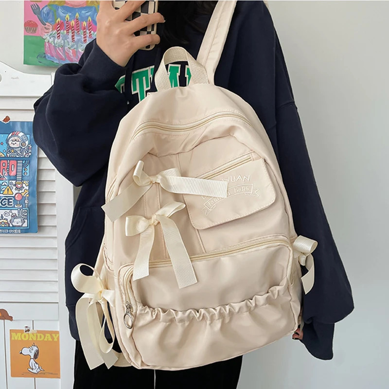 Kawaii Cute Bow School Backpack for Teenage Travel Bag Harajuku Y2K Laptop Backpack 241111