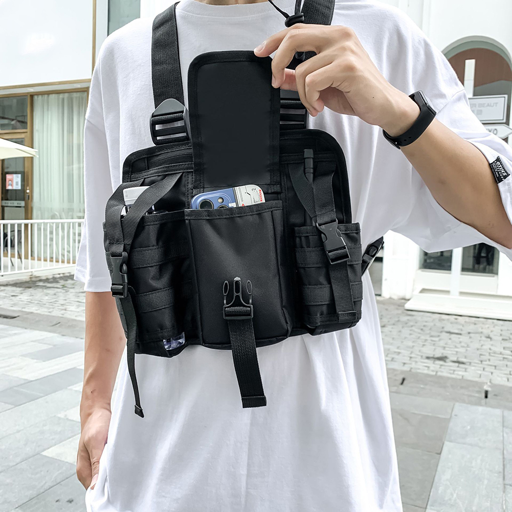 Airsoft Tactical Vest Oxford CS Match Wargame Chest Bag Rig Gear Pack Magazine Pouch Holster Molle System Shoulder Bag