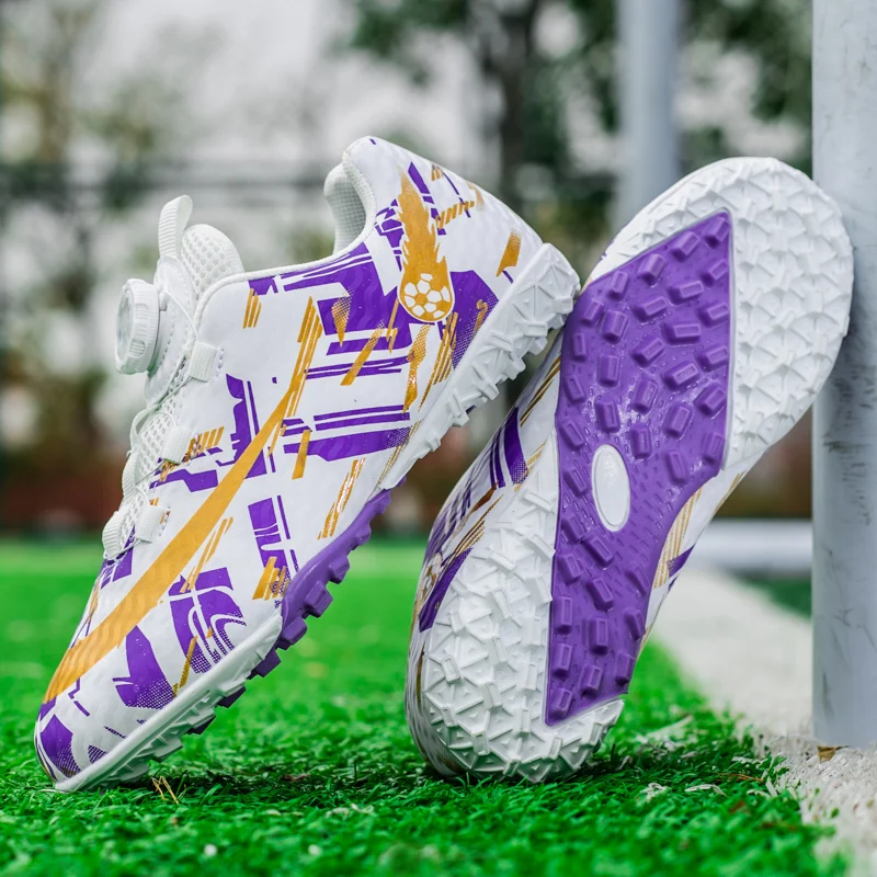 Soccer Shoes for Childrens TF/FG Outdoor Futsal Turf Training Boys Girl Society Football Field Boots Kids Cleats Grass Sneakers