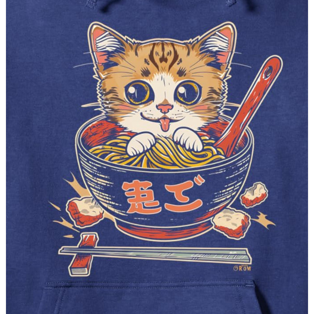 Hoodie for Mens Womens Cat Ramen Noodles Japanese Anime Kawaii Cute Bowl Pullover Hoodie Graphic Hoodies sweatshirt