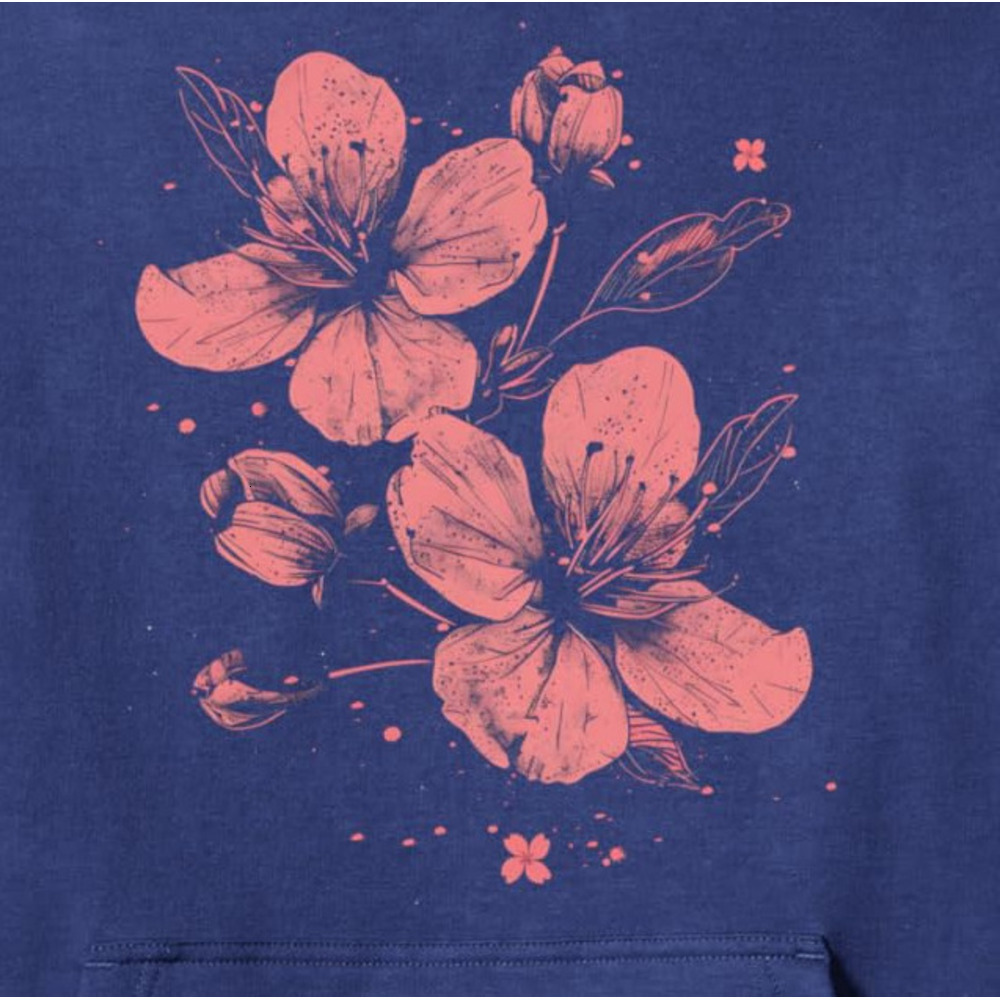 Hoodie for Mens Womens Floral Blossom Artistic Pattern with Delicate Details Pullover Hoodie Graphic Hoodies sweatshirt