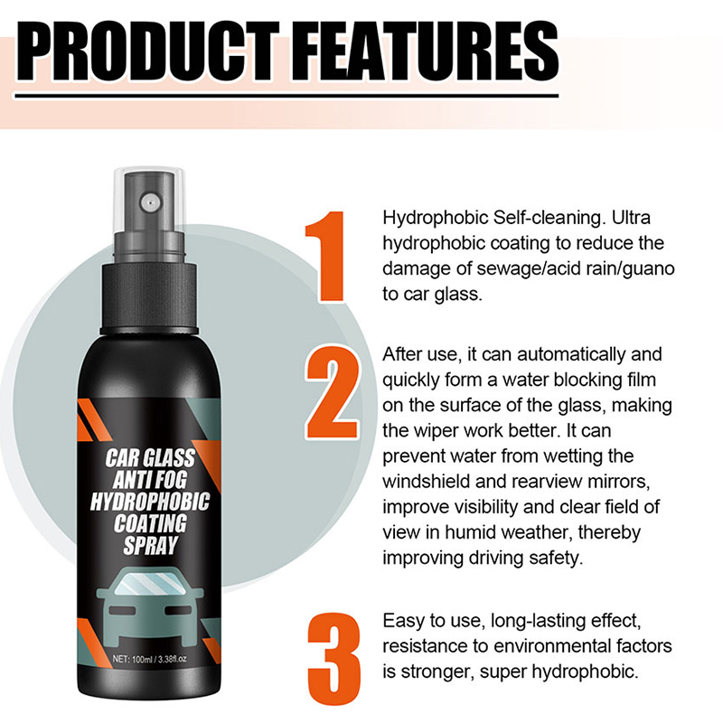 SEAMETAL ml Anti Fog Spray Car Defogger Glass Antifog Cleaner Coating for Windows Screens Windshields Defogging 5