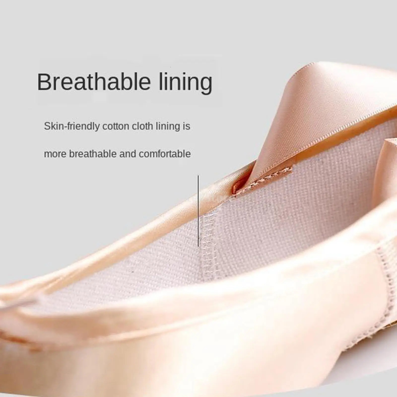 Girl ballet shoes Pointe professional ballet dancer practicing soft satin strap canvas ballet shoes 241111