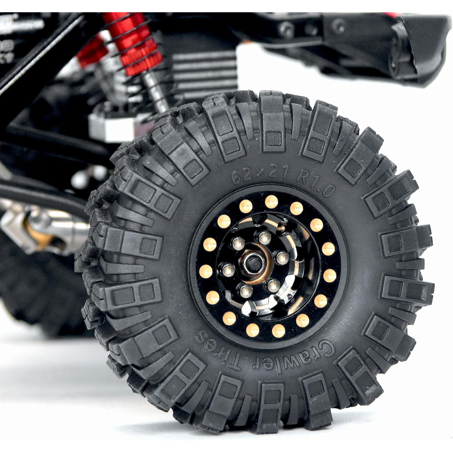 OGRC 1.0 RC Wheels Brass Negative Offset 7mm Wheels for SCX24 C10 JLU Deadbolt Gladiator Bronco 1/24 Crawler Car Upgrade- 47g/pc a28ce 5 8bc30