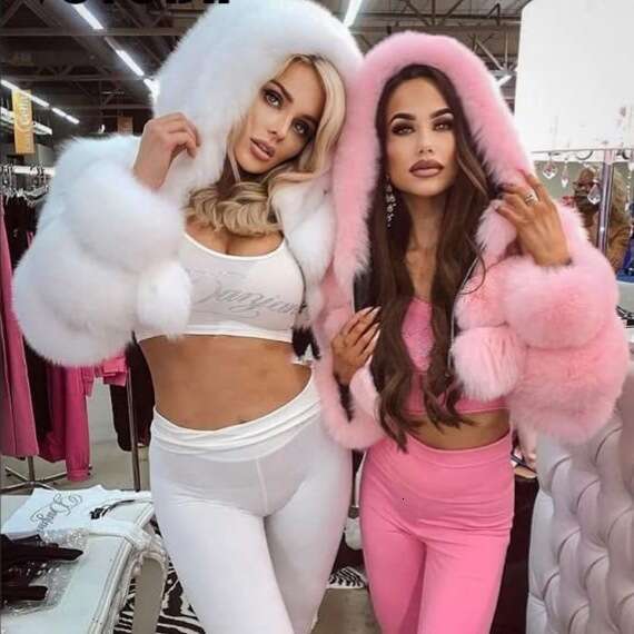 shanshi fur coat women Fur for women winter hooded young and ultra short ladies' spliced fox fur jacket