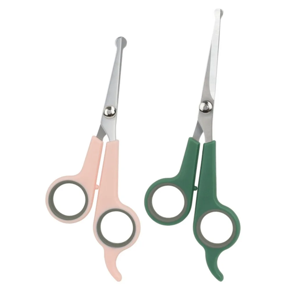Tip Round Portable Professional with Durable Plastic Pet Accessories Dogs Hair Scissor Hair Cutting Tools Cat Grooming Scissors smile