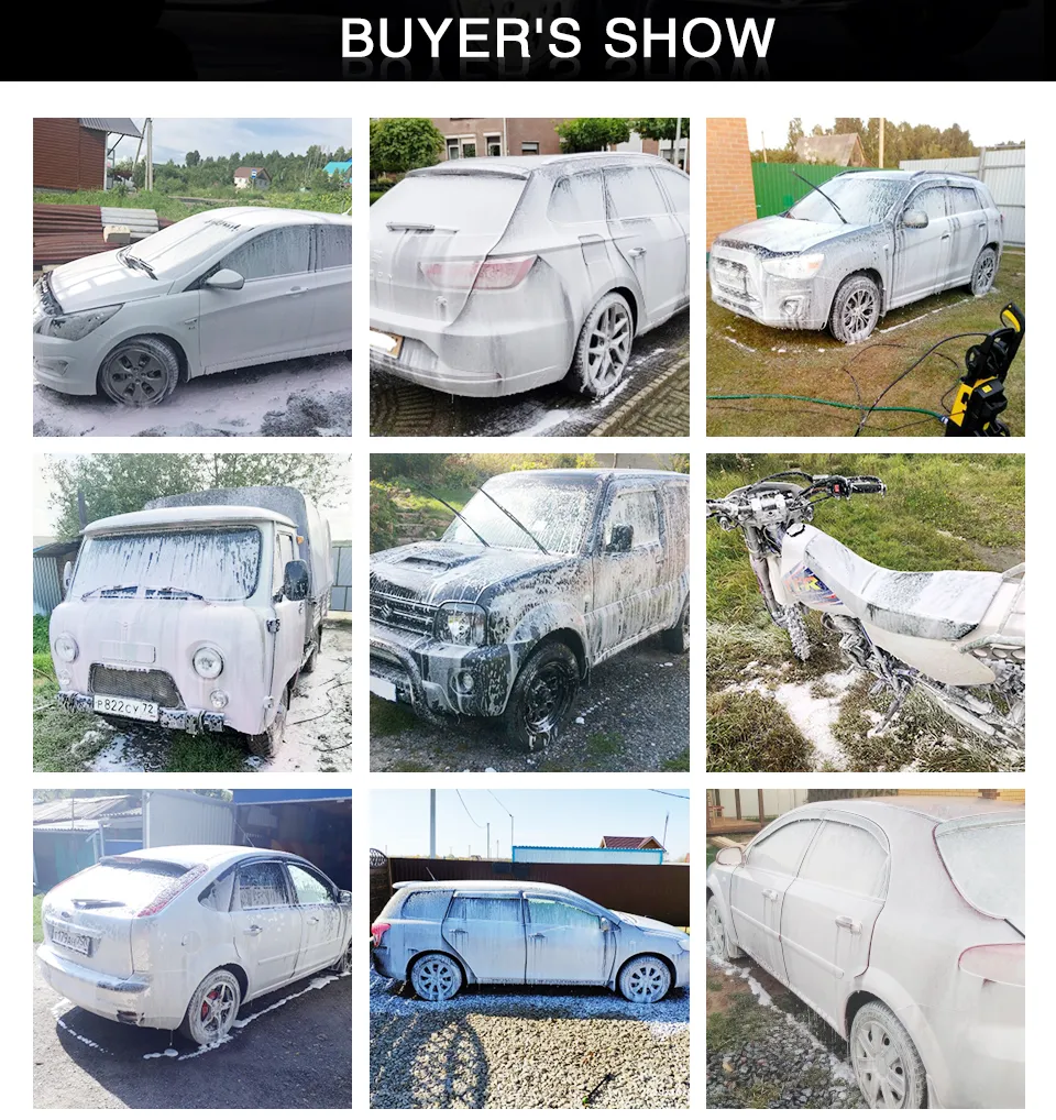 Car Washer Water Gun Cleaning Generator Snow Foam Lance 1/4 Quick Release Nozzles For Parkside Karcher Daewoo Lavor