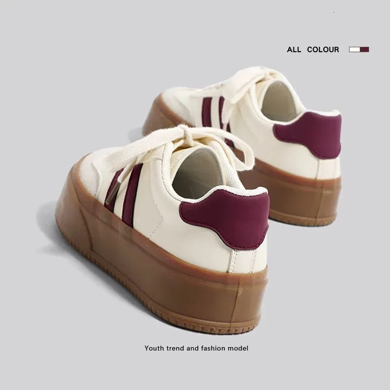 Womens casual shoes womens vulcanized shoes retro sports shoes fashionable short and fat sports shoes 241111