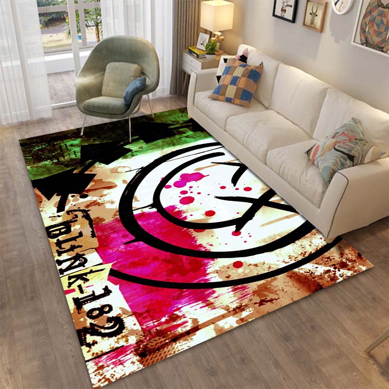 15 Sizes Music Blink-182 Brand Carpet for Living Room Bedroom Sofa Table Non-slip Mat Photography Props Birthday Gift Alfombra