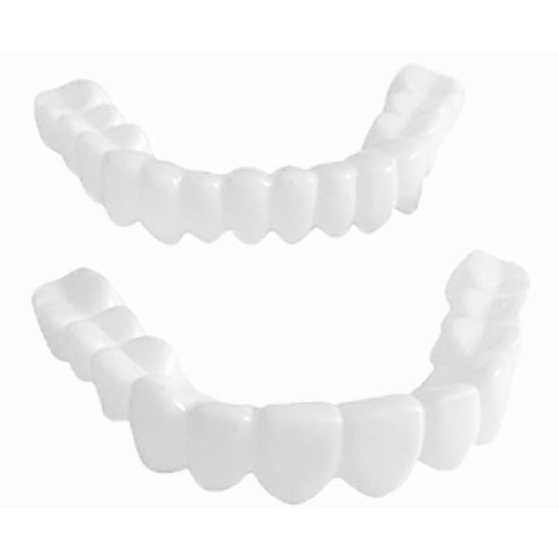 1Pair Snap On Teeth Veneers For Men Women Cover Smile Veneers Teeth Upper Beauty Tool Cosmetic TeethFree Temporary Hygiene Tool