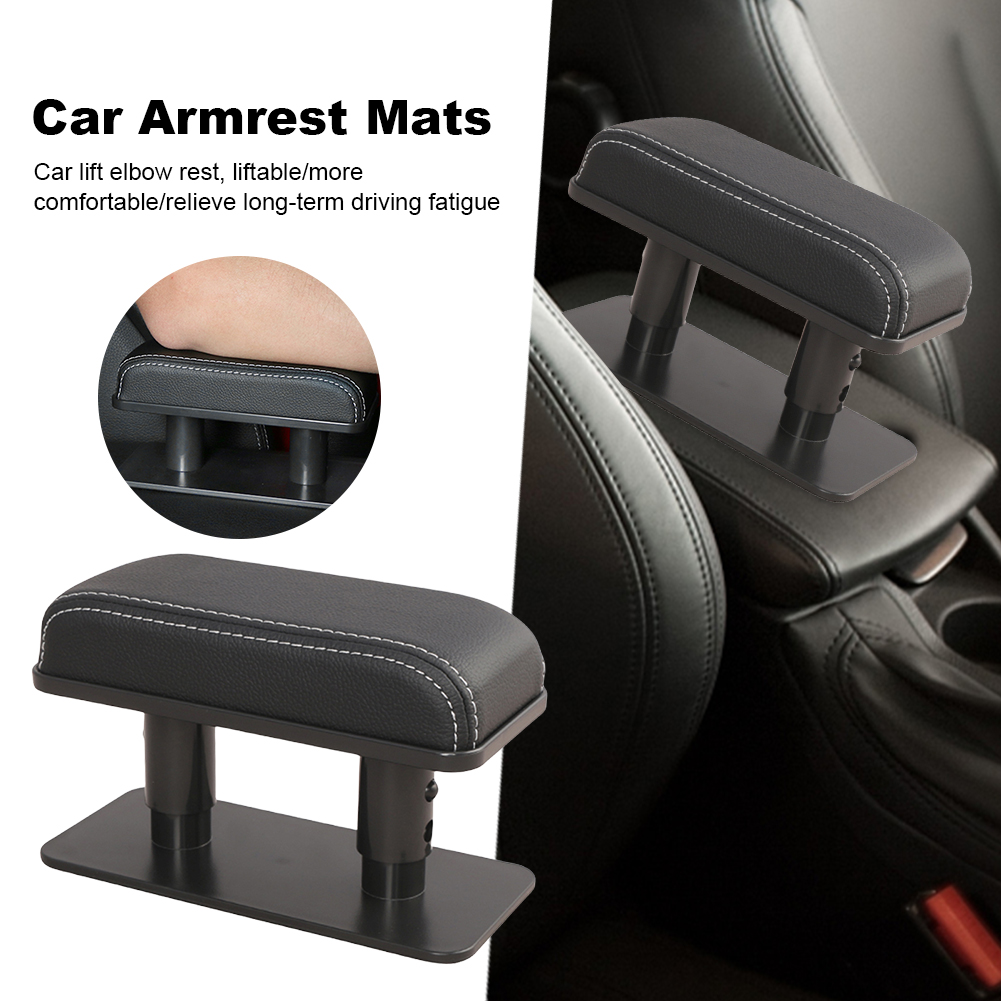 Universal Car Armrest Box Adjustable Height Armrests Pad Auto Rest Extender Driver Arm Elbow Support Supplies