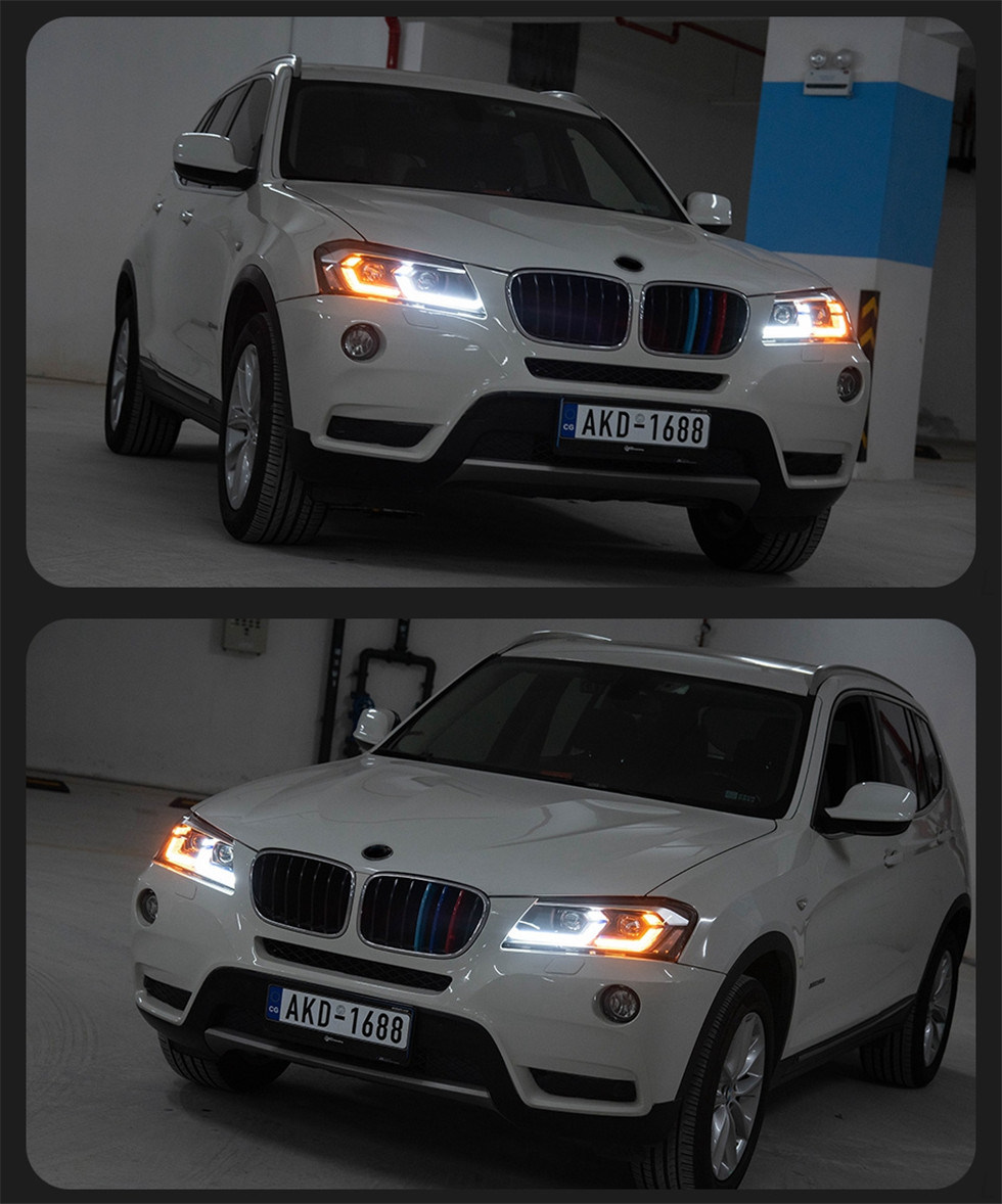 Headlights For X3 F25 2011-2013 LED Signal Auto Headlights Assembly Upgrade High Configure Daytime Running Light