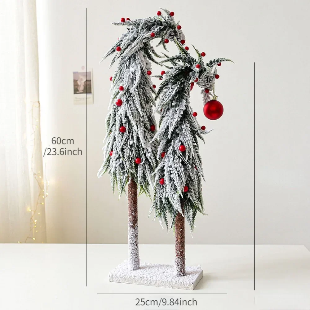Snow Flocking Artificial Christmas Tree Fake Snow Powder Tree Wreaths Xmas Crafts Village Display Winter Christmas Decorations