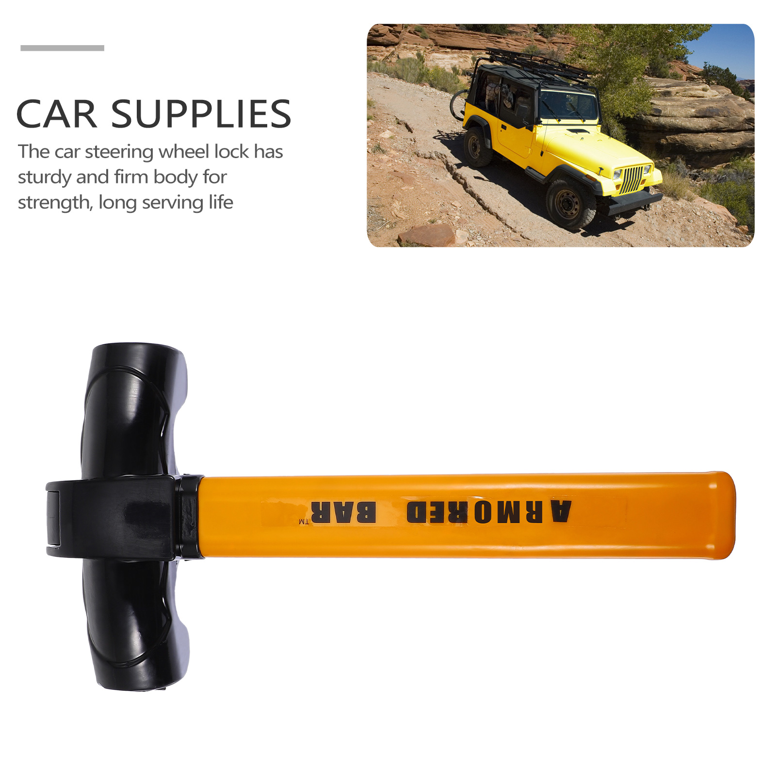 Car Steering Wheel Anti-theft Lock T-shaped Lock Automobile Interior Supplies 0090d