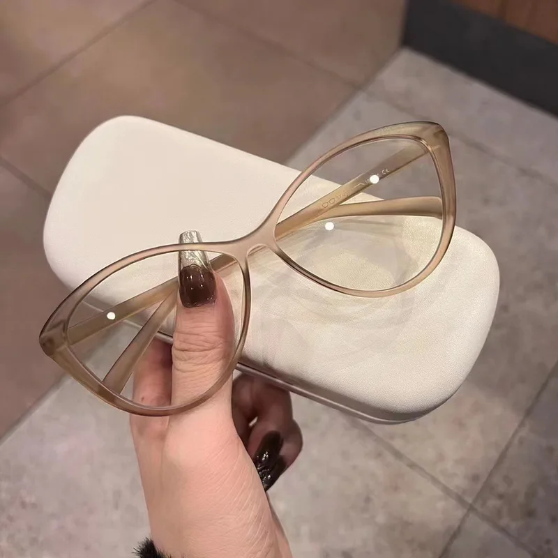 New Anti Blue Light Glasses Women Eyeglasses Optical Spectacle Glasses Luxury Brand Designer Cat Eye Transparent Ladies Eyewear