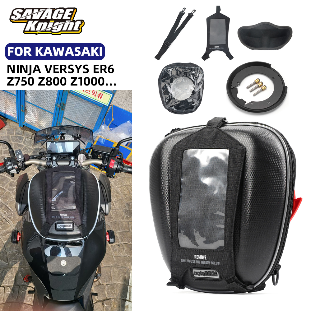 For KAWASAKI Z750 Z800 Z1000 ZX14R 650 Versys ZX6R ZX10R NINJA 650R 1000 ER6N/F Motorcycle Tank Bag Lage Backpack