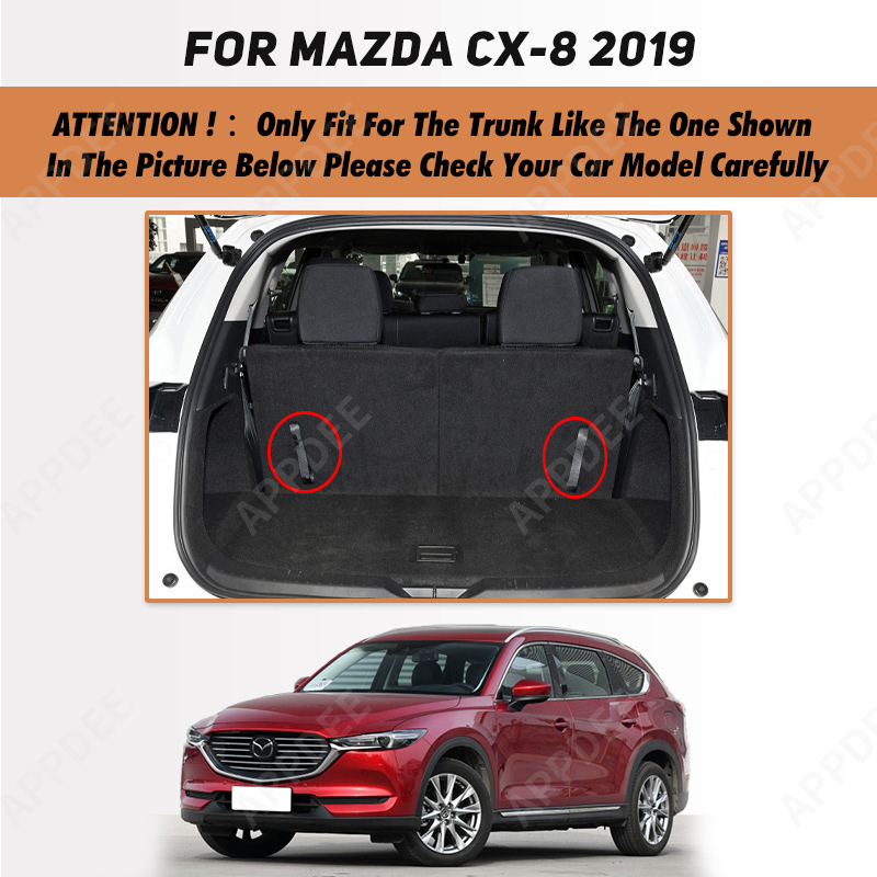 Auto Full Coverage Trunk Mat For Mazda CX-8 2019 7-Seat Anti-Dirty Car Boot Cover Pad Cargo Liner Interior Protector Accessories a5c02