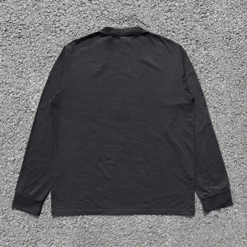 Mens Chicano Hip Hop Graphic Printed Skateboard Long Sleeve 100 Cotton T-shirt Y2K Street Clothing Spring/Summer Collection 241112