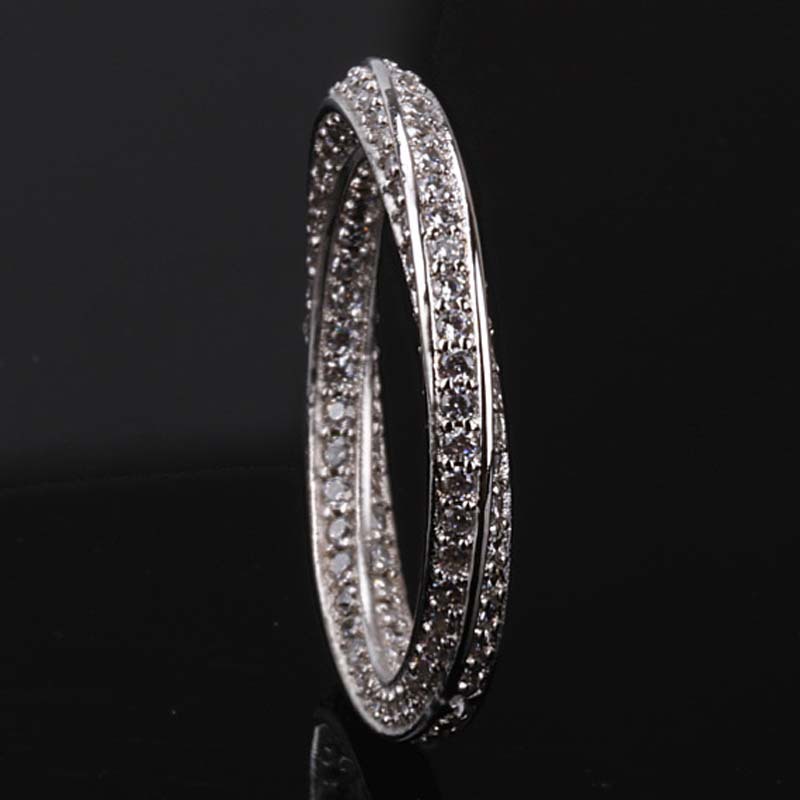 Wedding Rings Classic Fashion Engagement Rings 925 Sterling Silver Diamond Rings Women's White Gold Crystal Rings Solitaire Rings Luxury Jewelry