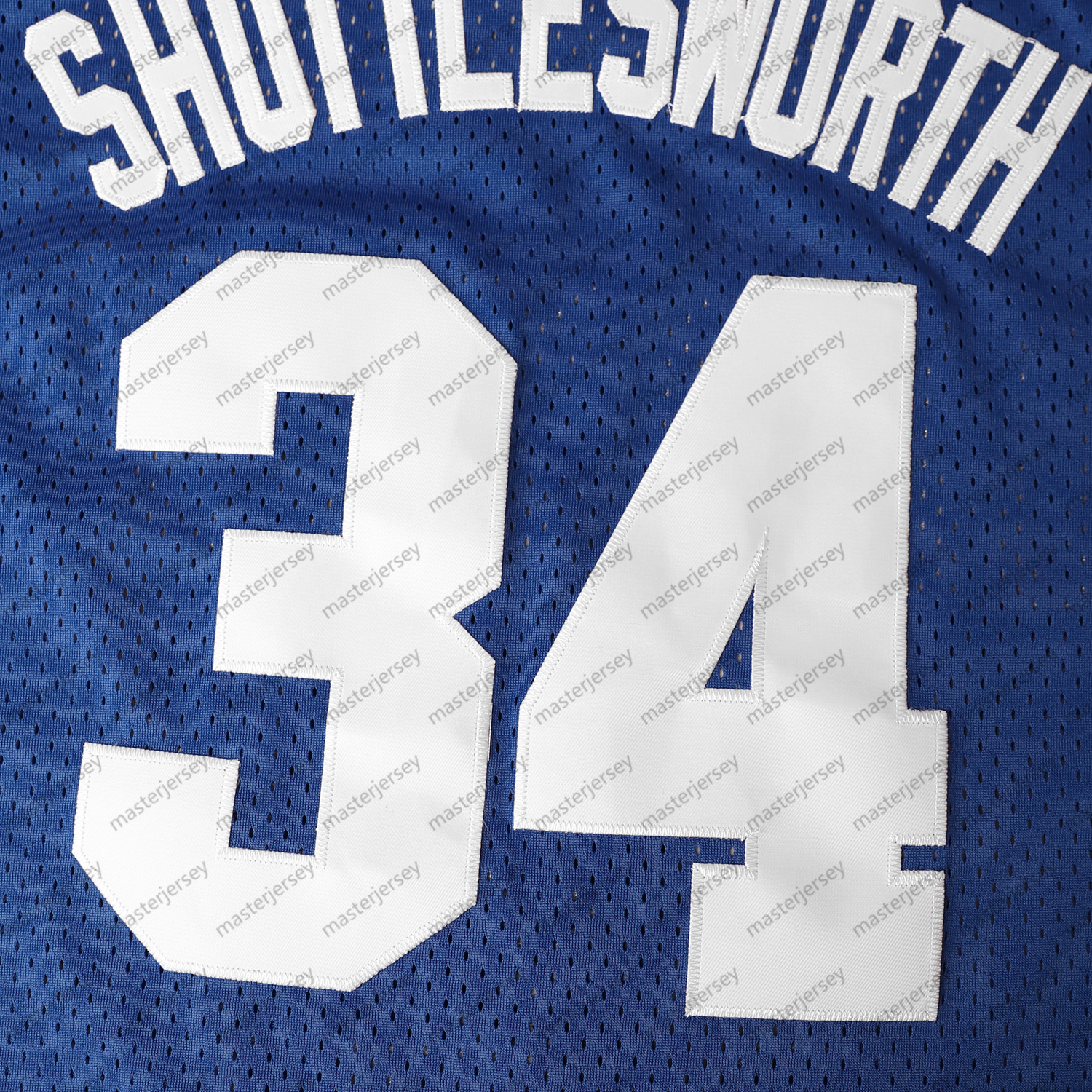 #34 SHUTTLESWORTH Men's Basketball Jersey Sweatshirt - Embroidered Movie Mesh Letters & Numbers, Crew Neck Sleeveless Training Vest, Loose Fit At