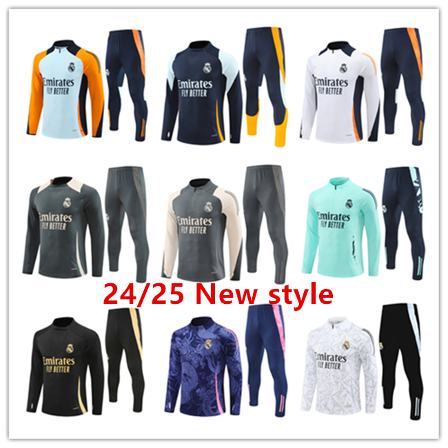 barcelon tracksuit 2425 RealMadrid LAMINE YAMAL Lewandowski OLMO GAVI football training suit survetement chandal adult boys tracksuits jogging Real MADRIDES