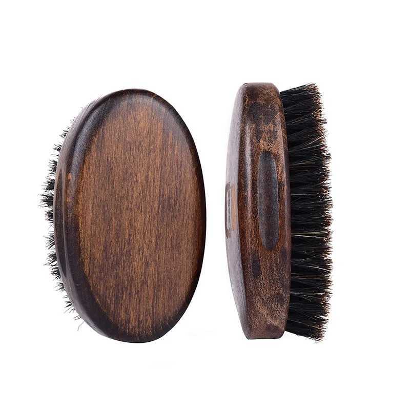 2022 New Natural High Quality Mens Beard Brush Vintage Wooden Beard Comb Used for Mustard Shaving Facial Massage Facial Hair Cleaning W241112