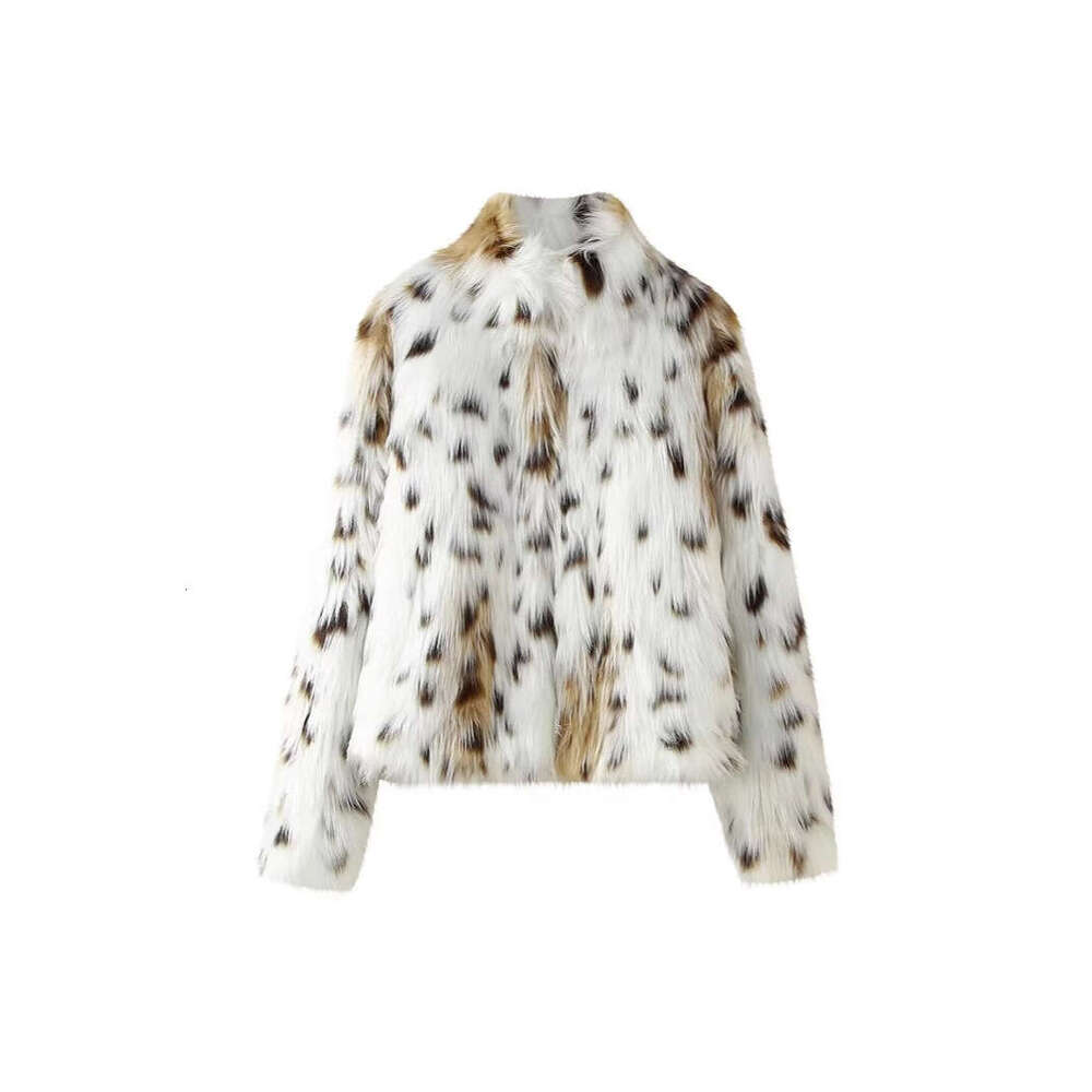 shanshi fur coat women winter new integrated style fashionable and high-end stand collar long sleeved environmentally friendly faux fur jacket