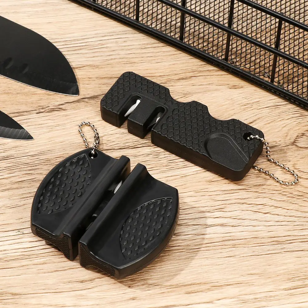 Knife Sharpener Carbide Knife Whetstone Pocket Ceramic Scissor Gears Fish Hook Sharpen Outdoor Multi Tools Knives Accessories