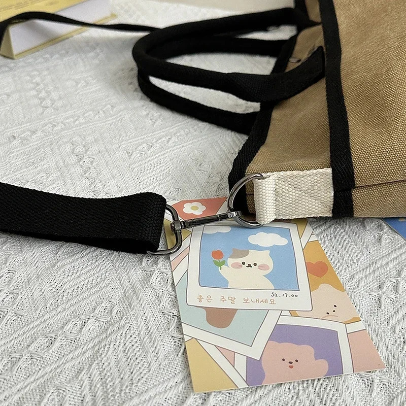 Panda Style Splicing Adjustable Shoulder Bag High Quality Niche Large Capacity Versatile Bag 241111