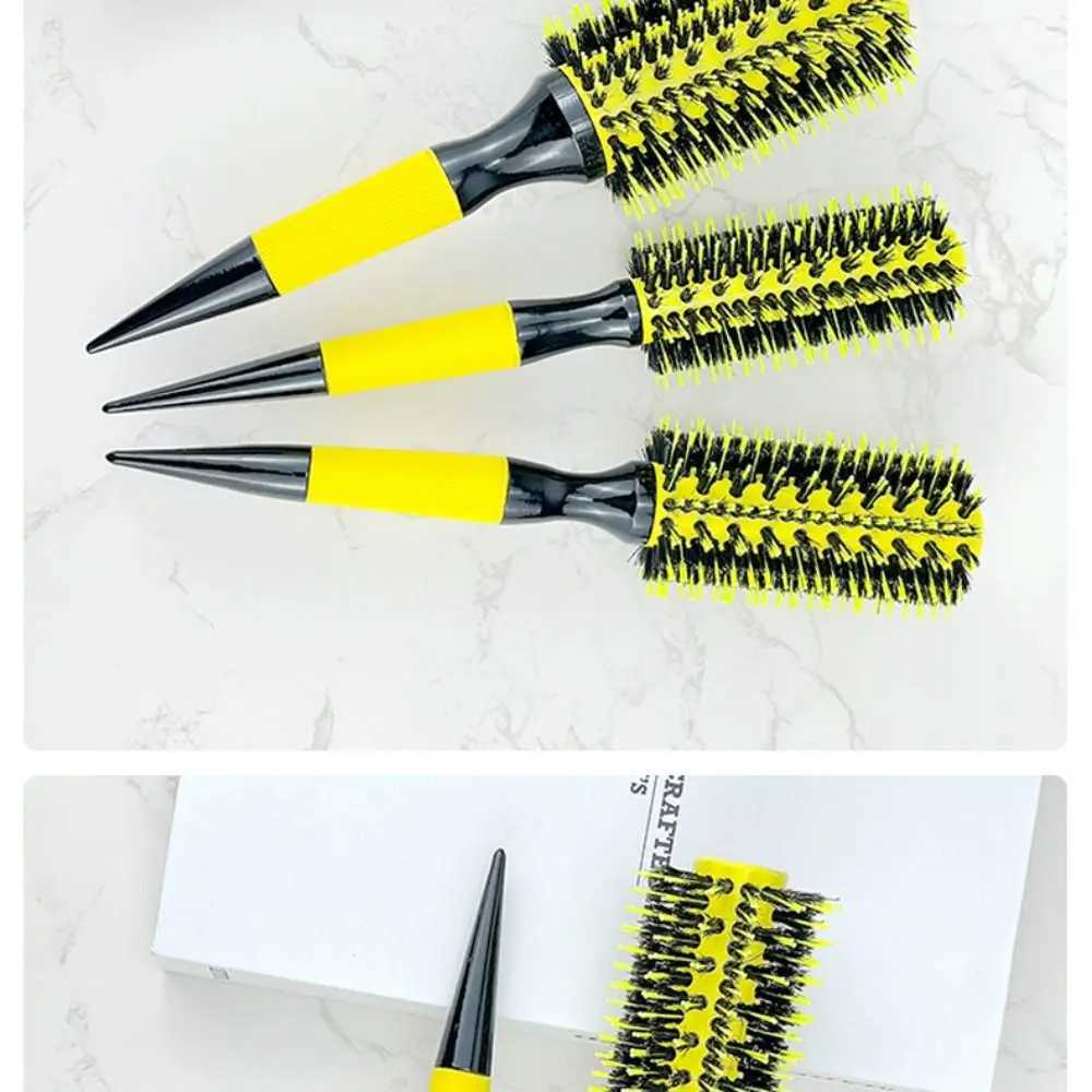 High quality solid wood curling comb aluminum tube durable curling comb portable styling curling comb W241112