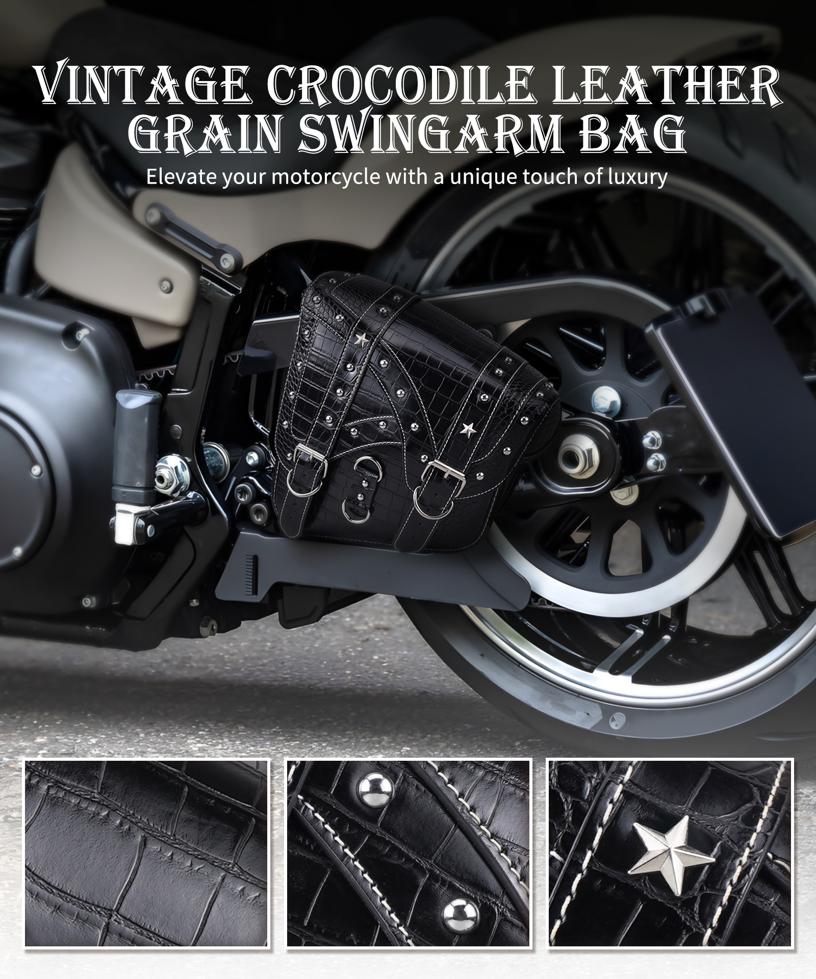 NICECNC For Harley Sport Glide 2018-2021 Softail Deluxe 2018-2020 Saddlebag Motorcycle Swing Arm Bag Moto Tool Storage Side Box