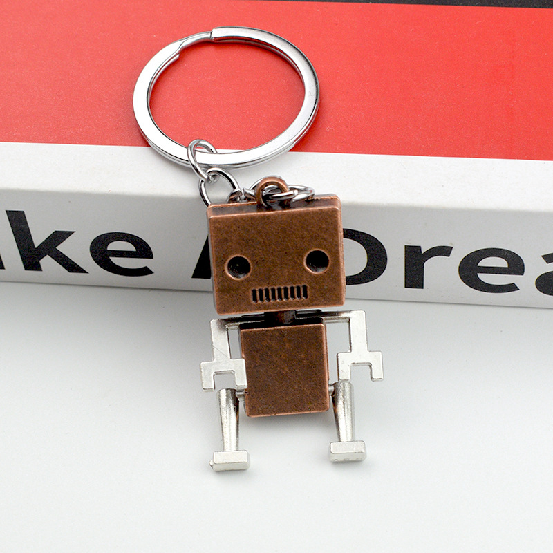 Trending Creative Activity Robots Keychain For Woman Man Vintage Metal Keyring Key Chains Accessories Best Gifts New 5