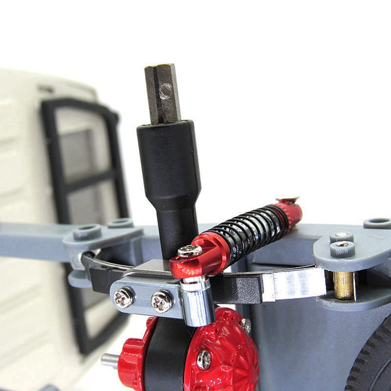 4X For WPL D12 RC Car Metal Rear Shock Absorber Damper With Mount Fixed Seat Upgrades Parts Accessories,1-Drop Ship