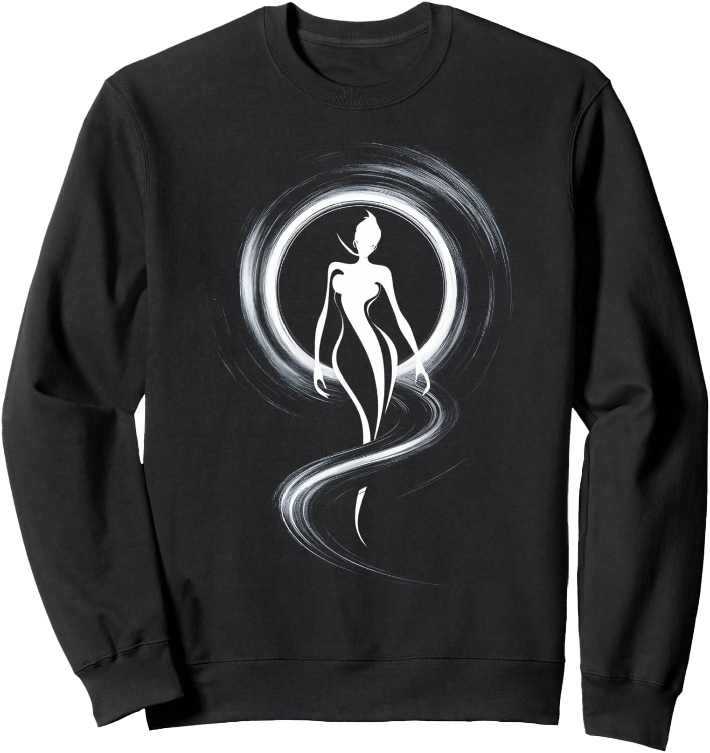 Long Sleeve Shirts for Men sweatshirt Graphic Art Woman Silhouette Swirl Trendy Design Graphic Tee Sweatshirt T shirt Tee Streetwear Casual tops cloth