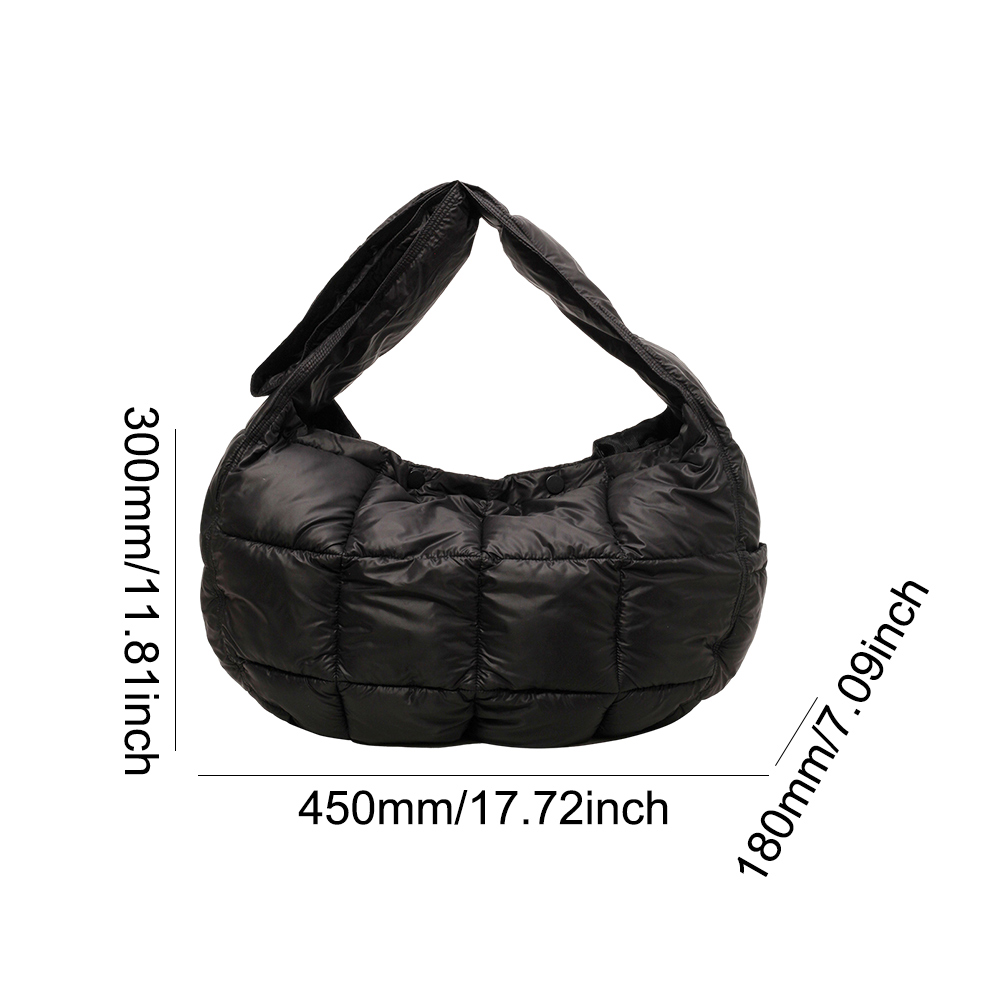 Quilted Underarm Bag Small Quilted Handbag Solid Color Diamond Lattice Bag Soft Simple Handbag Large Capacity Casual Clutch Bags