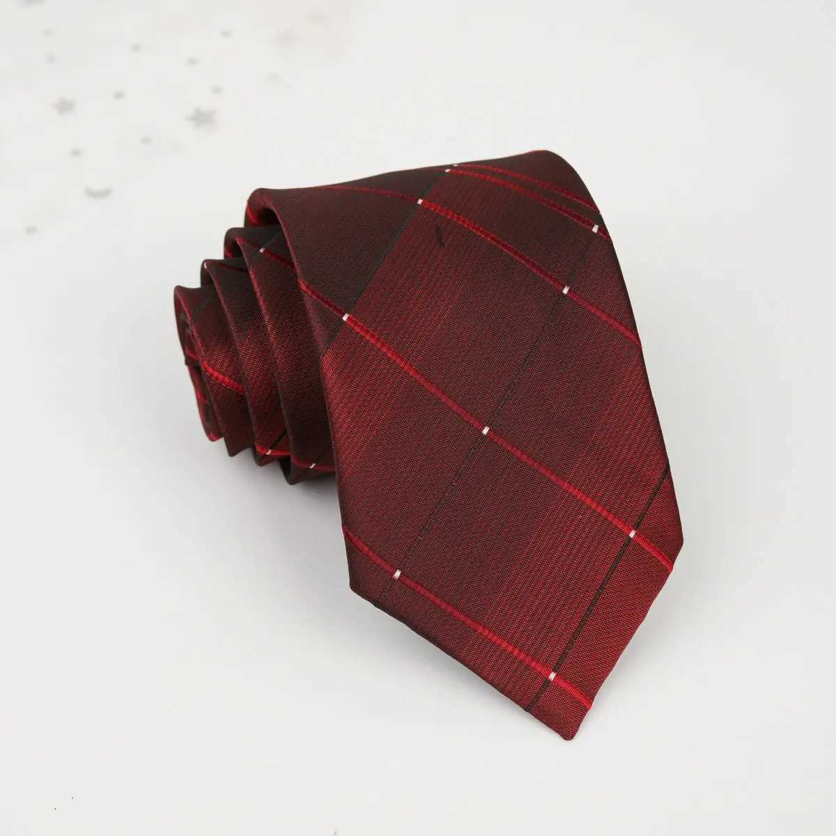 8cm Classic Mens Tie Blue Plaid Striped Neck Tie Paisley Floral Neckties Daily Wear Cravat Wedding Party GiftX241111