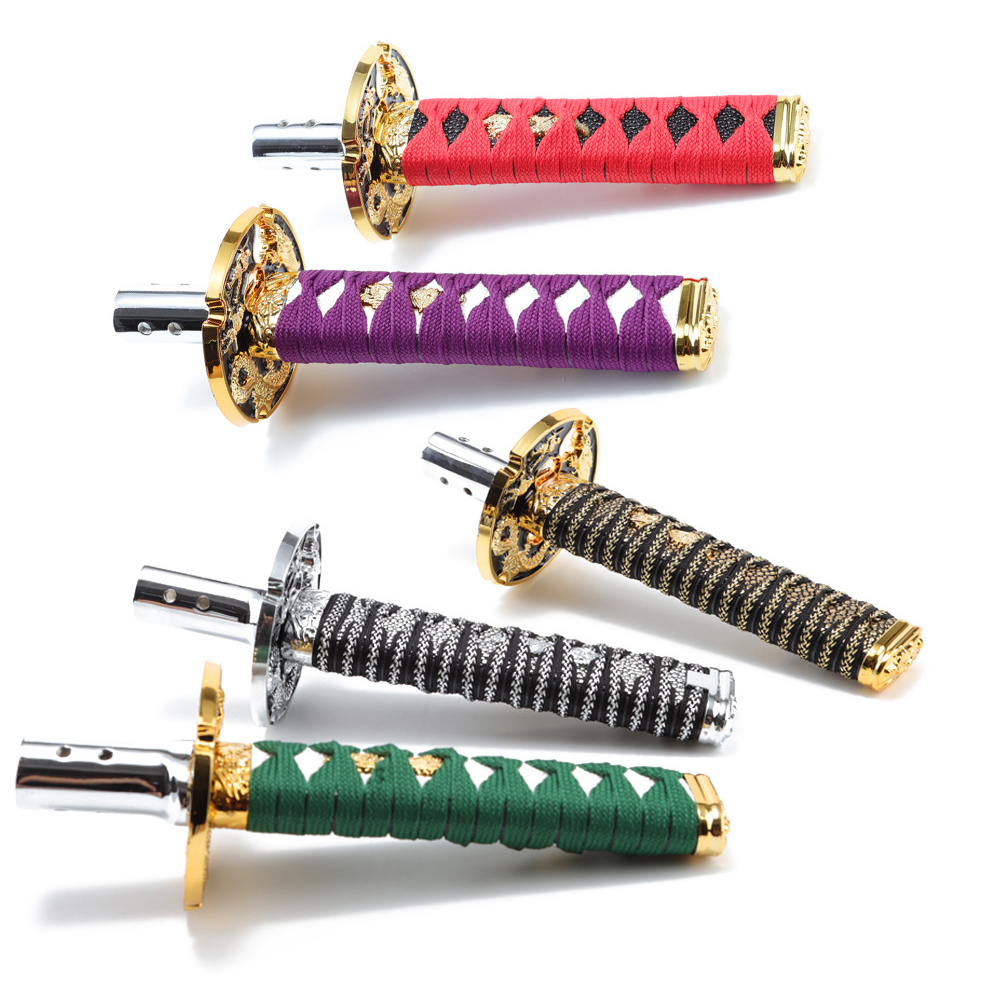 Universal 150MM JDM Style Katana Samurai Sword Shift Knob Shifter With Adapters Gear Shift knob car accessories fd205