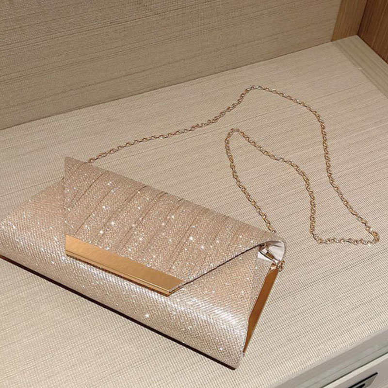 TOPHIGH Glitter Sac A Mains Femme Women Messenger Bag Formal Bridal Wedding Clutch Prom Cocktail Party Envelope Chain Bolsa Bag