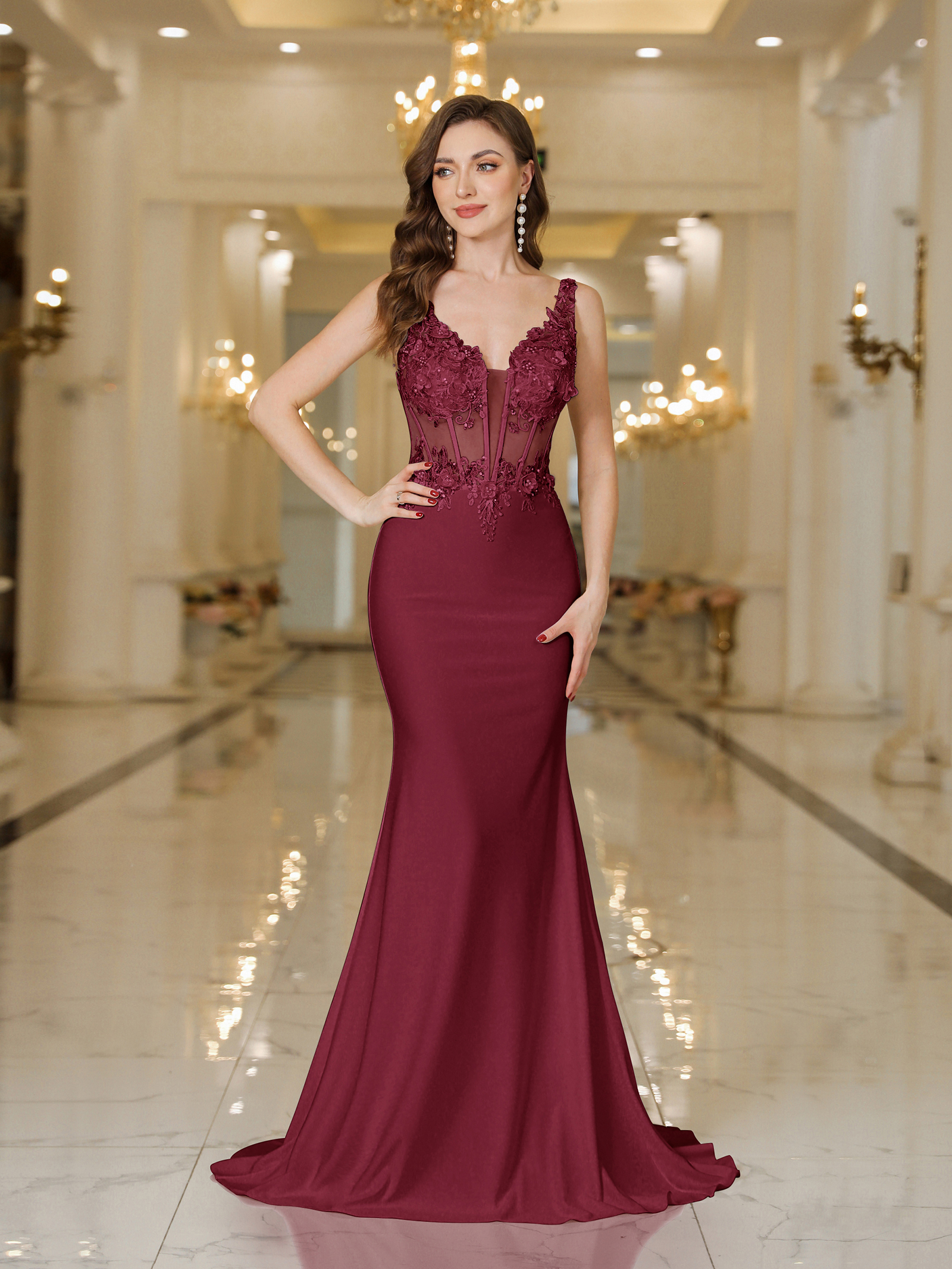 Real Image Sexy Designer Ocn Beaded Appliques Bridesmaid Dresses Sweetheart Cap Sleeves Party Prom Pageant Gowns cps3040