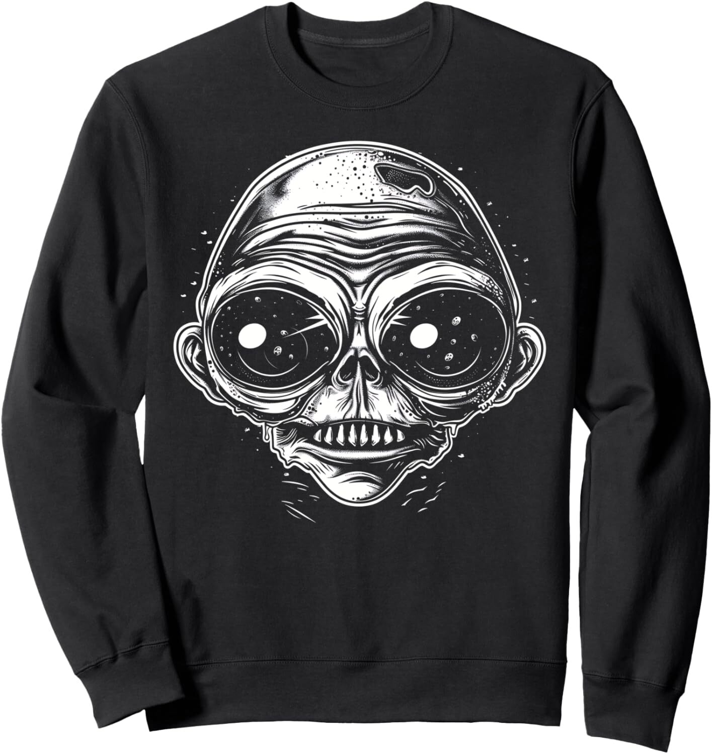 Long Sleeve Shirts for Men sweatshirt Skull Art Design with Wrinkled Face Details for Halloween Sweatshirt T shirt Tee Streetwear Casual tops clothes