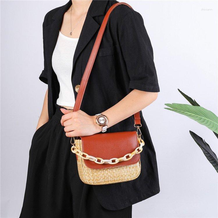 Bag Small Women's Autumn And Winter Korean Style Fashionable Woven Square All-match Crossbody zhanyishengli